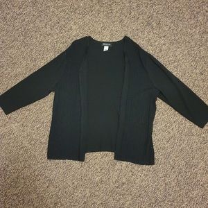 Black Ribbed Jones New York Cardigan